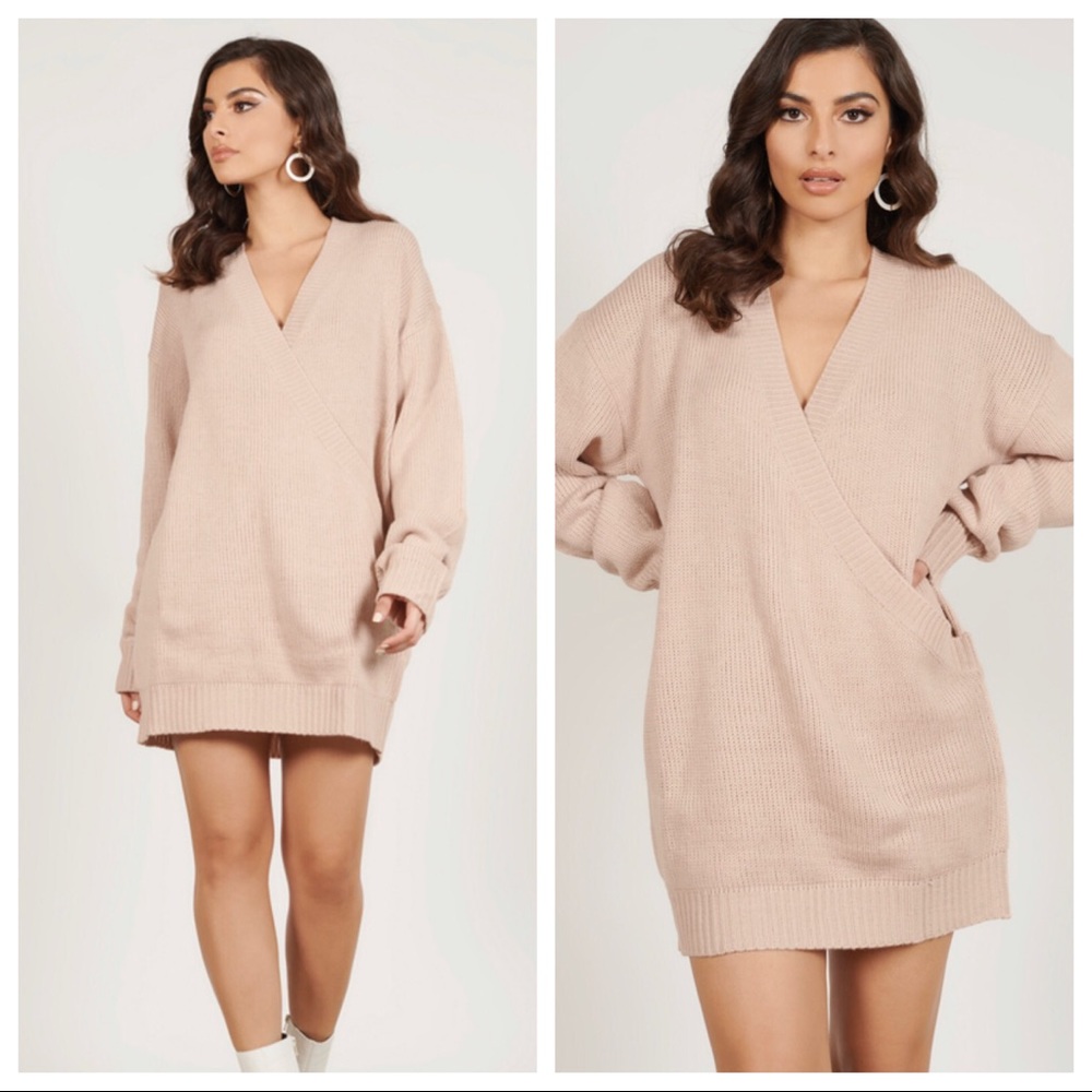 NEW TOBI WINTER ROMANCE OVERSIZED SWEATER DRESS S